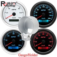 85mm GPS Speedometer Odometer Gauge 0-120MPH 160MPH 120KMH 200kmh with 7Colors Backlight For Car Boat Motorcycle Truck 12V/24V image 4