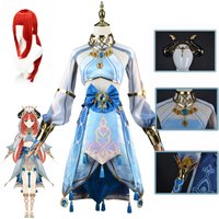 Nilou Cosplay Game Genshinimpact Costume Full Set Uniform Sumeru Nilou Cosplay Costume Wig Women Dancer Dress Halloween Party