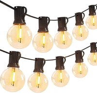 Outdoor Garland Lights G40 Plastic Bulbs LED Festoon Fairy Patio String Lights Wedding Street Camping Garden Party Decoration