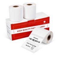 Phomemo 3 Rolls M110/M200 Thermal Paper Multi-Purpose Square Self-Adhesive Label, Black on White for Phomemo Label Printer Maker