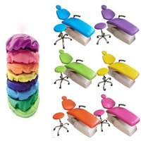 4Pcs/Set Dental Chair Cover Unit PU Leather Elastic Waterproof Protective Case Seat Chair Cover Dentistry Lab Dentist Equipment