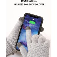 AliExpress NONE Winter Knitted Warm Gloves for Unisex Touch Screen Thickened Splicing Cotton Gloves Work Commuter Cycling Student Gloves