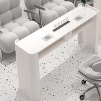 Newly Upgraded Nail Table Stainless Steel Cream Style Manicure Table American Popular Salon Furniture Nageltisch XYMJZ