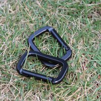 New 1PC Square-Ring Carabiner Buckles Spring Carabiners Snap Hooks Clip Keychain Outdoor Backpack Pendant Buckles Camping Tools