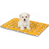 Dogat Double-Sided All-Weather Pet Mat, Cotton Linen & Warm Fleece, Breathable, Machine Washable Portable Mat for Dogs Cats