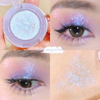 Ins Xixi Monochrome Eye Shadow Glitter Pearlescent Diamond Eyeshadow Palette Highlight Powder Cosmetic Accessories