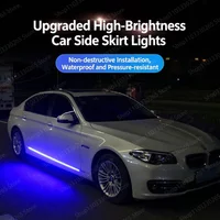 Side door skirt light chassis rainbow through light atmosphere decoration car door welcome light modification