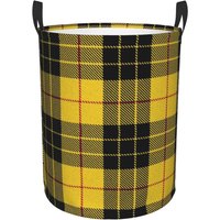Custom Clan MacLeod Tartan Plaid Laundry Hamper Large Storage Basket Geometric Gingham Kids Nursery Toy Organizer