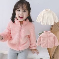 Children Plush Velvet Jacket Thicken Velvet Kids Coat Autumn Winter Baby Tops Clothes 1-5Year Boy Girl Solid Turtleneck Sweater