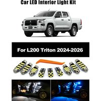 ZITWO 9Pcs For All New Mitsubishi L200 Triton 2024 2025 2026 LED Bulb Interior Map Dome Reading License Plate Light Kit Canbus