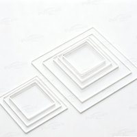 JGS1 Fused Silica Quartz Glass Square Plate High Transmittance For Lab Optical Analysis Micobial Observation Custom Size
