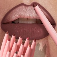1Pc Tapered Nib Lip Liner Pencil Matte Plumping Lip Stain Lasting Waterproof Fine Lipstick Slim Lip Outline Contour Make Up Pink