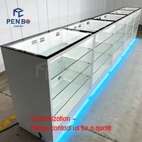custom.Customized Smoke Shop Interior Design Decoration Retail Display Counter Glass Cabinet Showcase Shop