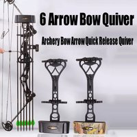 6-Arrow Bow Quiver - Quick Release - Universal Arrow Holder for Compound Bow