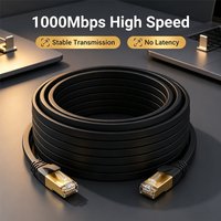 1000Mbps High Speed Ethernet Cable RJ45 Cat6 Network Patch Cord Stable No Latency for Gaming PC Router Modem 0.5-50M Optional
