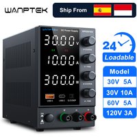 Zasilacz laboratoryjny Wanptek 30V 5A 30V 10A 60V 5A 120V 3A z OCP, cztery pokrętła do zgrubnej i precyzyjnej regulacji, zasilacz prądu stałego.
