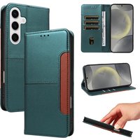 Spliced Strong Magnetic Flip Cover Protective Case for Samsung S20Fe/S21/S22/S23/S24/S25/S26Ultra with Multiple Card Slots, Lightweight and Portable Faux Leather Phone Case
