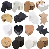 50 Stück/100 Stück Danke, handgefertigte Geschenkanhänger, Kraftpapier, Hängeetiketten, Etikettenkarten für Hochzeit, Geburtstag, Weihnachten, Party-Dekorationen