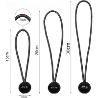10Pcs Elastic Bungee Ball Tie Downs, Tarpaulin Fixing Cords for Tent, Boat, Flagpole Camping Accessories