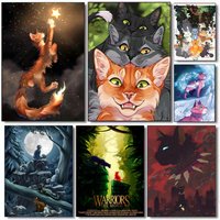Cool Fantastical Cartoon Animals W-Warrior Cats Poster Gift With Prints Home Bedroom Living Room Decoration Promotion