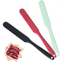 3-Piece Jar Scraper Set, Food Grade Silicone Spatula, Dough Scraper, Heat Resistant Silicone Spatula, for Mixing
