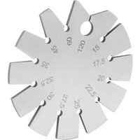 15-120 Degree Bevel Angle Protractor Thickness Gauge Stainless Steel Oblique Edges Protractor for Knife Blade Measuring Tool