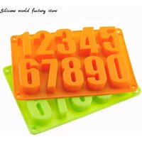 Silicone world Silicone Number Chocolate Mold DIY Cookie Candy Cake Mold Baking Pastry Mould Cake Decorate Kitchen Baking Tools