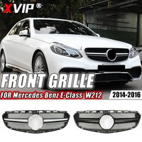 XVIP Chrome AMG Style Front Bumper Grille For Mercedes Benz E W212 E300 E350 E400 2014-2016 Glossy Black GTR Style Racing Grille