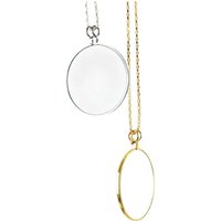 Lightweight & Portable 5X Magnifying Glass Reading Glasses With Chain Optical Jewelry Magnifier Pendant Neckglasses Monocle Gift