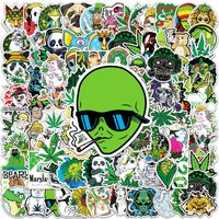 AliExpress Bandai 10/30/50/100pcs Leef Weed Smoking Graffiti Stickers Classic Cool Cartoon Decals Laptop Phone Guitar Bike Funny Character Sticker