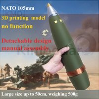 3D Printing of NATO 105mm Model with No Function, Manual Assembly of Model Ornaments, Military Enthusiasts Collect Decorations
