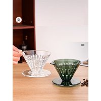 PCTG Crystal Eye Conical Coffee Dripper Reusable Hand Drip Filter Cup for Pour Over Coffee Makers, Transparent Heat-Resistant