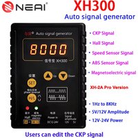 XH300 Auto Signal Generator XH-2 Vehicle Hall Sensor Crankshaft Position Sensor Simulator Car Repair Tool 1Hz to 8KHz Output