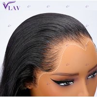 Lagos Hairline 40 42Inch Silky Straight Glueless Wigs Human Hair 400 Density 13x6/360 HD Lace Frontal Wig Preplucked Wear And Go