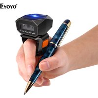 Eyoyo EY-016 2D Wearable Ring Barcode Scanner Mini Portable 3-in-1 USB Wired 2.4G Wireless Bluetooth finger scanner iPad iPhone