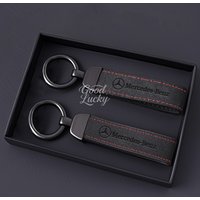 Luxury Key Rings Man Suede Keychain Accessories For Mercedes Benz AMG W203 W206 W220 W205 W211 W212 W201 W168 W108 Accessory