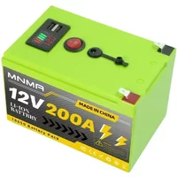 AliExpress MNMA 12V 200Ah LiFePO4 Solar Battery⚡, Deep Cycle Rechargeable Built-in BMS Lithium 200000mAh🔥for Power Wheels,Scooters,Fish Finder