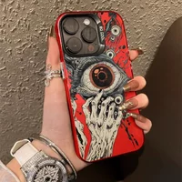 Cool stylish dark red Demon Eye Cover Case For IPhon 17 16 15 14 13 PRO MAX 11 12 XR 7 8 PLUS 2020 Shock-proof stylish rear