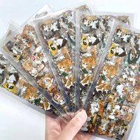 10Sheets Cat Pattern PET Stickers Transparent Decorative Stickers for DIY Craft Journal Decoration Sticker Story Store