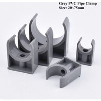 1~20pcs 20-75mm Gray PVC Pipe Clamp Plastic U-shaped Clamp Pipe Holder Garden Water Connector Irrigation UPVC Tube Accessories