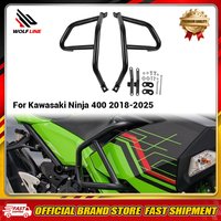 WOLFLINE Sturzbügel für Kawasaki Ninja 400 2018-2025 für Ninja400 Motorschutz Stoßstange Motorrad Aufprallschutz Rahmenschutz