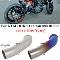 Slip On For DUKE 125 250 390 RC 390 RC390 KTM390 2017 - 2020 Motorcycle Exhaust Middle Link Pipe Escape 51MM Connection Muffler