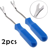 2*Car Removal Tool Blue Car Door Trim Panel Fastener Nail Puller Removal Open Pry Tool Clip Plier 8.07inch Quickly Remove