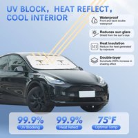 For Tesla Model Y 3 2016-2026 Model 3 higland 2024 Car Windshield Sun Shade Sunshade Sun Visor Protector Foldable Blocks UV Rays