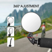 AliExpress NONE Bicycle Rearview Mirror 360° Rotatable Universal Cycling Handlebar Rear View Mirrors Adjustable Wide Angle Mirror for Road Bike