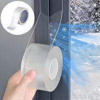 1pc 5mX5cm Window Sealing Tape Window Clear Weather Stripping Caulk Tape Windproof Weatherproof Window Seal for Window Glass