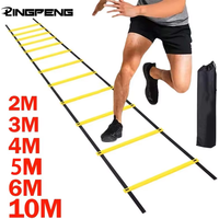 Sports Agility Ladder Football Adjustable Nylon Strap Jumping Ladder Speed Fitness Body Coordination Warm-Up Training Tool
