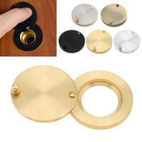 Door Peep Hole Cover Pure Copper Inner 16mm Outer 30mm Door Viewer Peephole Cover Home Security Protector Door Eye Cover