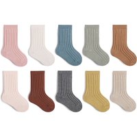 Ins Children Socks Solid Color Organic Cotton Kids Socks Soft High Elastic Toddler Socks For Baby image 4