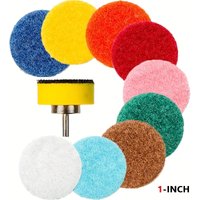 10Pcs 1" Polishing Pads – 50-3000 Grit, Hook-and-Loop for Dremel, Wet/Dry for Jade, Marble, Stone